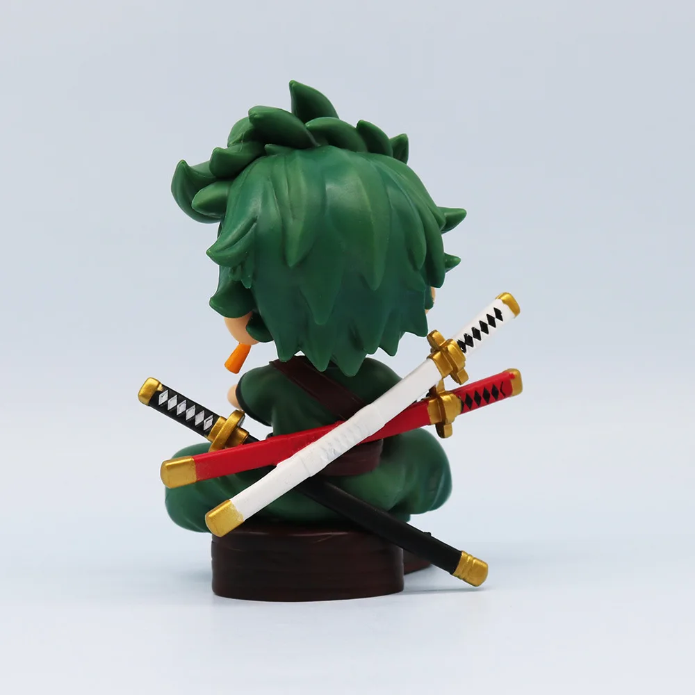 5 pz 13cm Anime Figure One Piece Monkey D rufy Roronoa Zoro Kawaii Toys Q Figural nenderoid Car Decoration PVC Model Gift