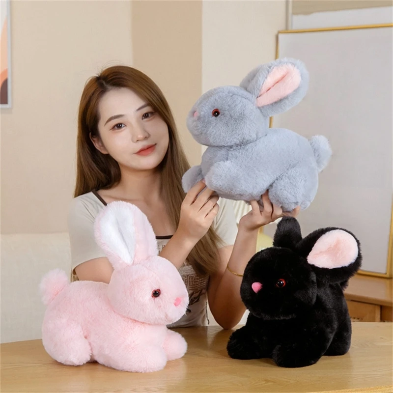 

Stuffed Animal Rabbit Couch Decors Soft Toy Baby Toy for Toddlers Emotion Smooth Christmas Gift