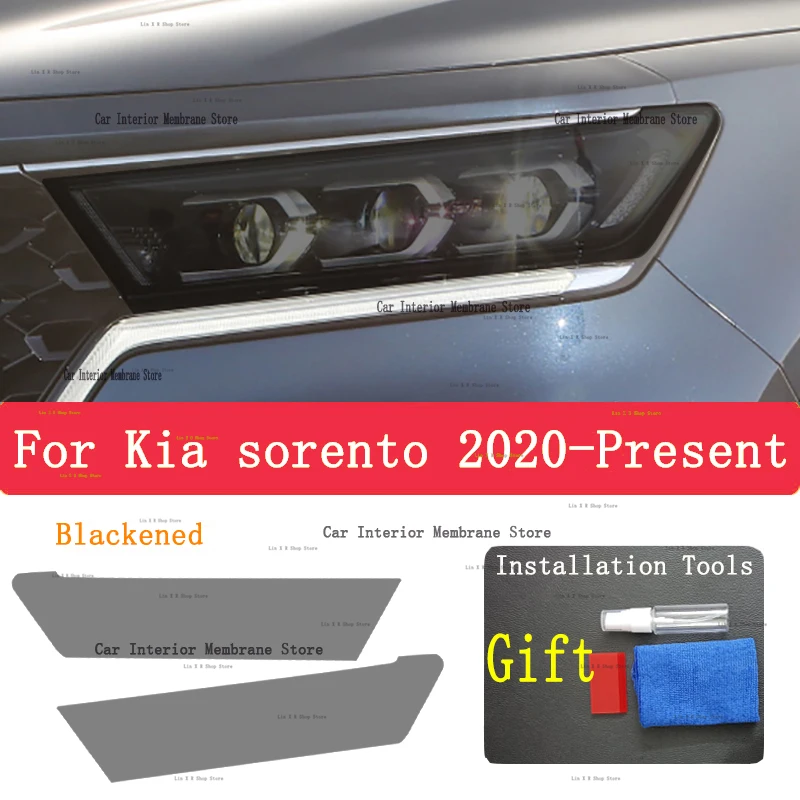

Для KIA SORENTO 2021-2023 автомобильная внешняя фара против царапин, передняя лампа, тонировка, защитная пленка из ТПУ, аксессуары для ремонта