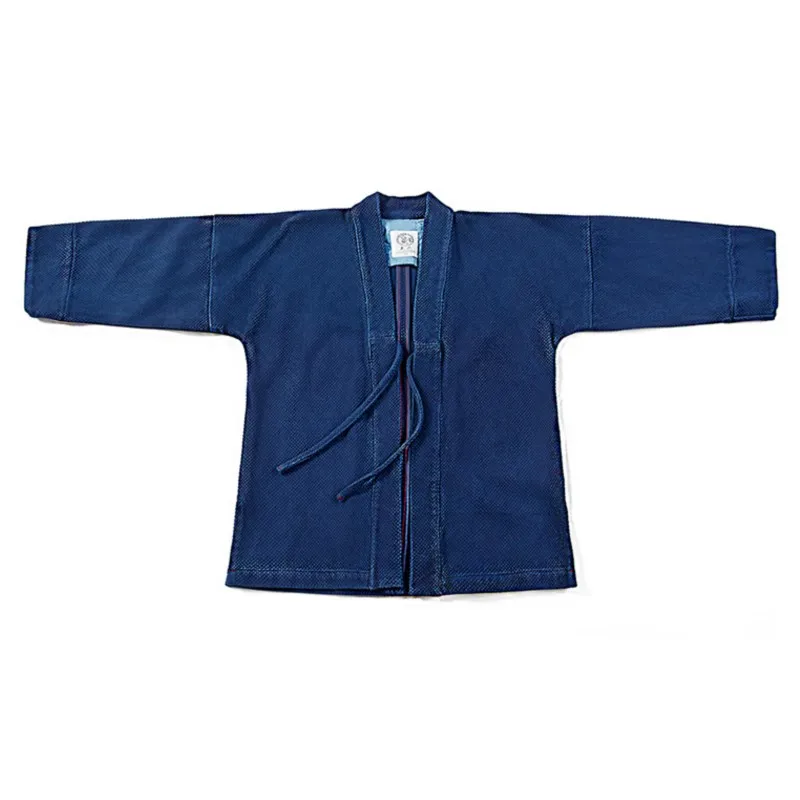 

Amekaji Wear Robe Handmade Plant Blue Dyed Vintage Cardigan Kimono Coat