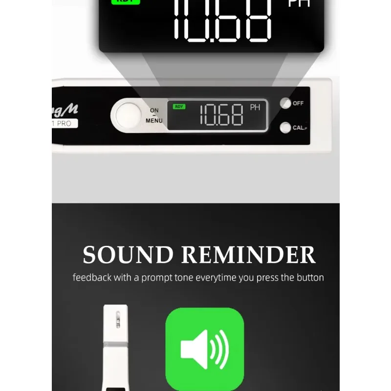 

TULX Easy Use Compact Outdoor pH Tester Fast Response LargeLCD Automatic Temperature Compensation 0.01pH Accuracy BatteryPowered