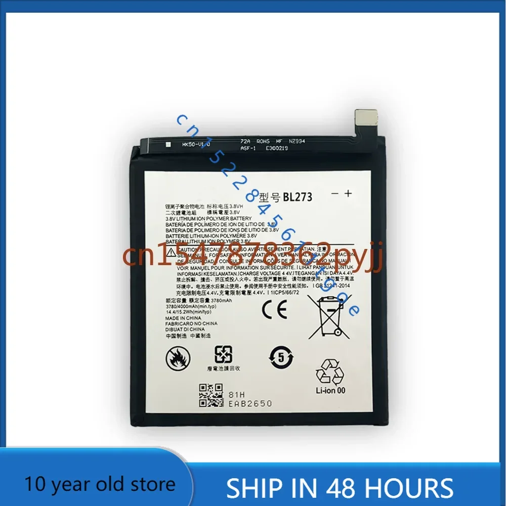 

Высококачественные аккумуляторы BL273 4000 мАч для Lenovo K6 Note K53a48 K8 Plus XT1902-2, аккумулятор сотового телефона