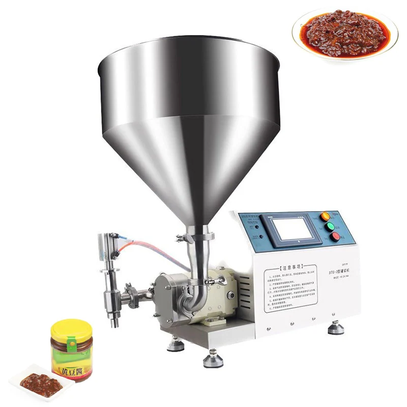 Máquina de enchimento semiautomática de bomba de rotor de alta viscosidade, óleo de vestir, creme cosmético, máquina de enchimento de bomba de câmera