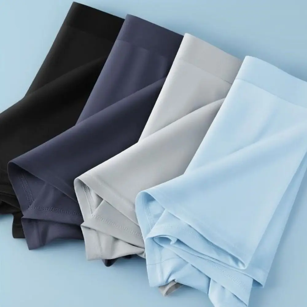 3Pcs 간단한 모달 남자 복서 통기성 란제리 원활한 복서 반바지 팬티 속옷 남성용 남성용 속옷