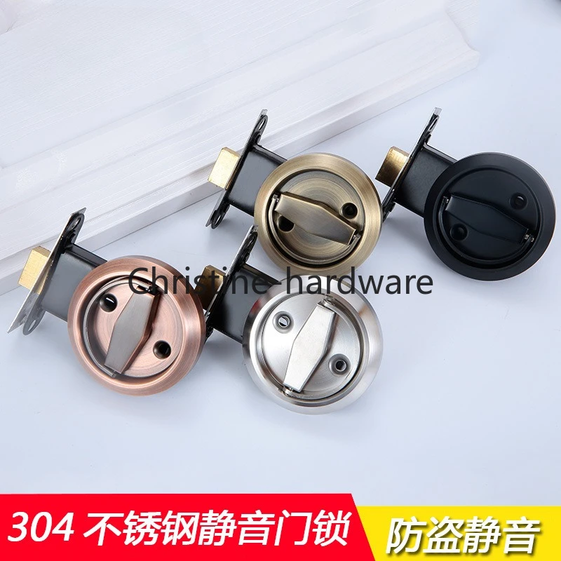 

Оптовая продажа, скрытый замок из нержавеющей стали 304, односторонняя раздвижная дверь, невидимое кольцо, скрытая встроенная ручка