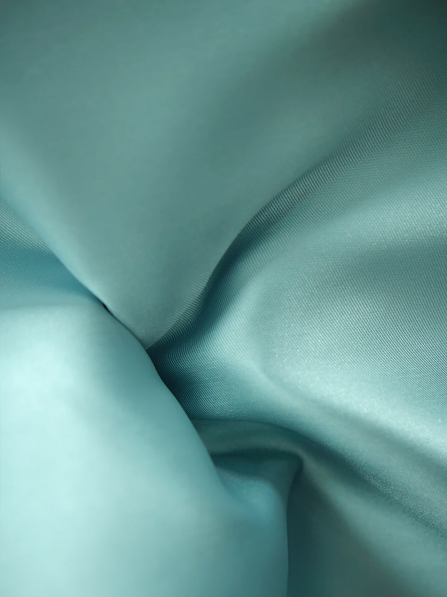 Blue series stiff Mikado twill satin fabric sewing bridal half year dress dress fabric DIY designer material