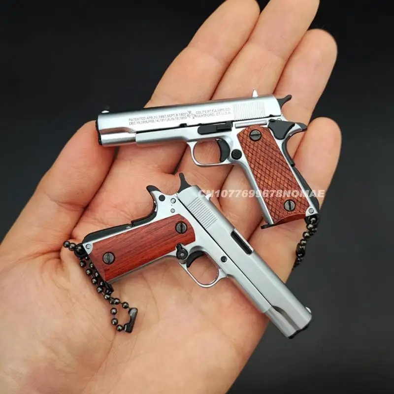 New 1:3 Alloy G34 TTI Pistol 1911 Mini Toy Gun Model Keychain Assemble Disassemble Jedi Survival Pistols Christmas Gift 2024