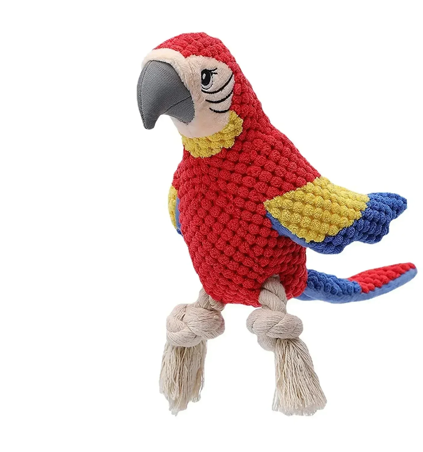 2024 Hot Indestructible Plush Parrot Dog Toy, Squeaky Stuffing Toy, Pet Supplies for Small and Big Dogs