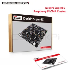 DeskPi Super6C Raspberry Pi CM4 Cluster Mini-ITX Board 6 RPI CM4 Supported with Metal Shell Kit