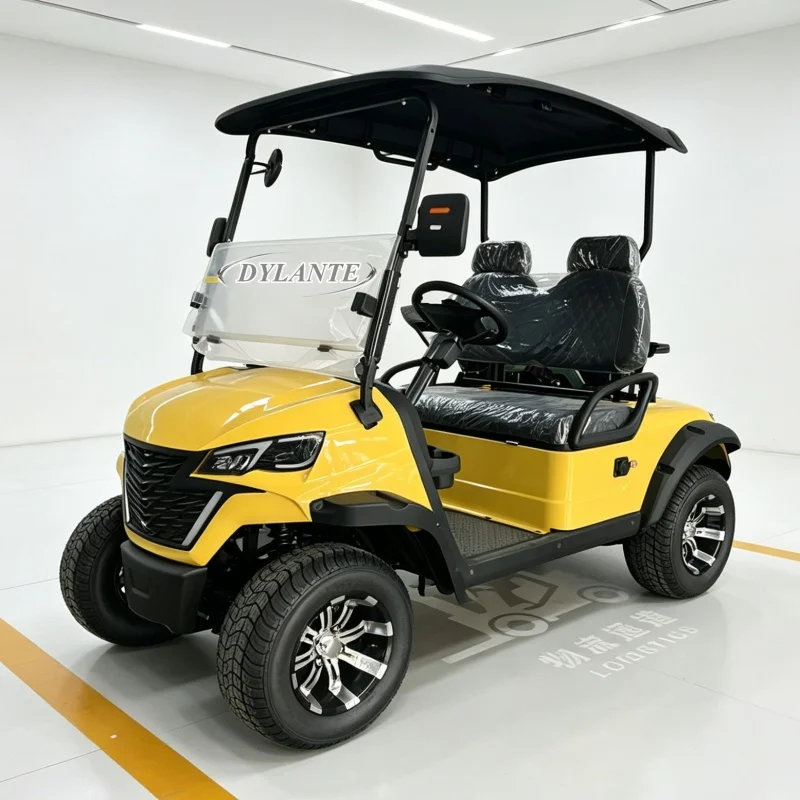 Affordable White 48V 60V 72V Lithium Battery Sightseeing Electric Club Carts 2 4 Seats Golf Cart with Golf Bag Rack