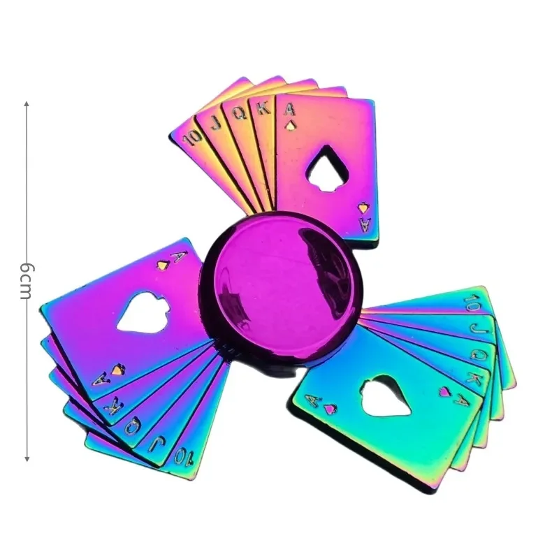 Spinner de Metal EDC para aliviar el estrés, juguete colorido de 3 piezas para aliviar la ansiedad, para la Oficina