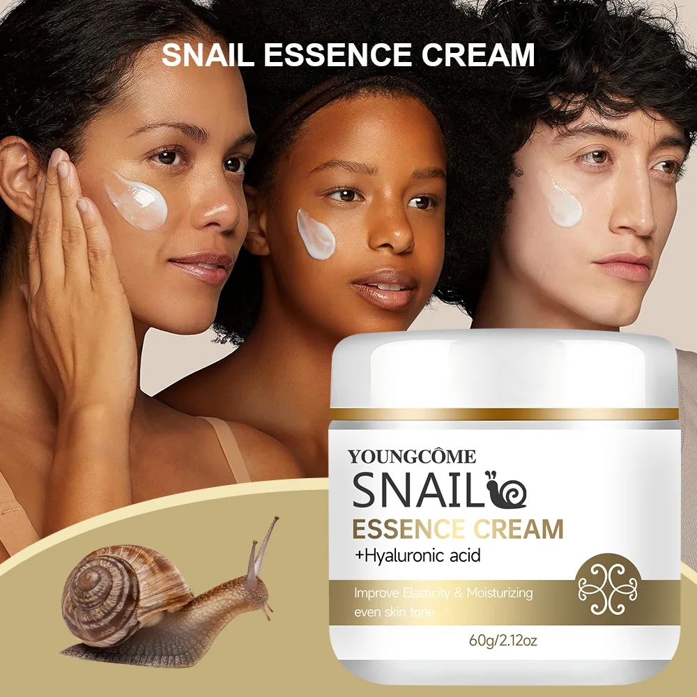 Snail essence cream with hyaluronic acid,highly moisturize all skin, Improves elasticity,Improves the texture ofskin images - 6