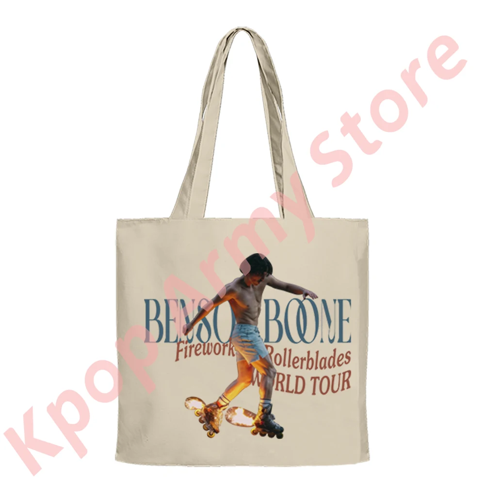 Benson Boone Fireworks and Rollerblades Tour Merch Shoulder Bags Cosplay Women Men Fashion Casual Tote Bag