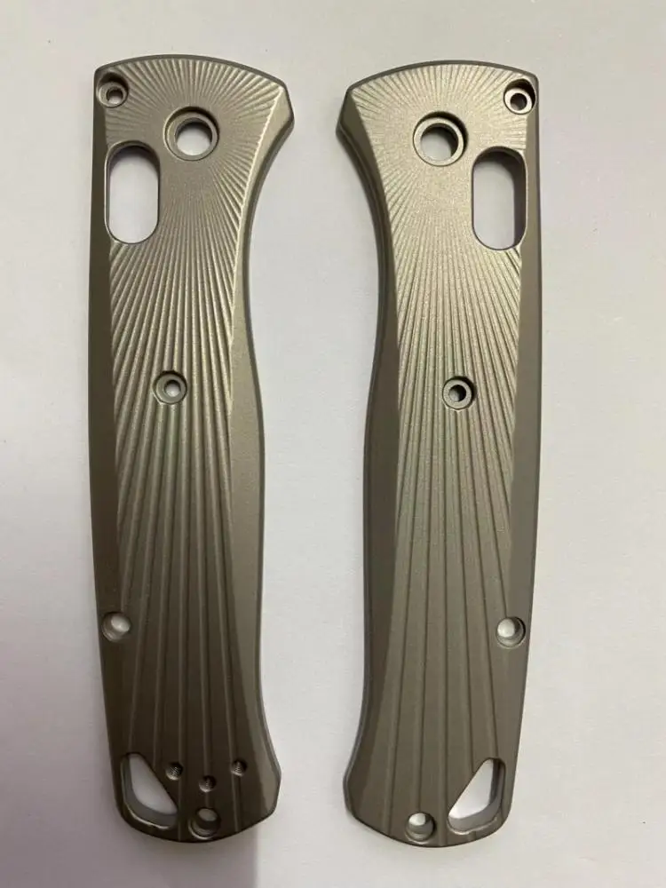 

1 Pair Custom Made Twill Titanium Alloy Grip Handle Scales for Benchmade Bugout 535 Knives