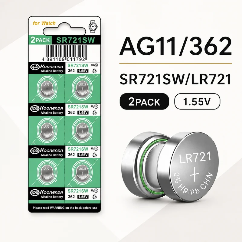 AG11 SR721SW 362 361 162 1.55V Mercury Free Button Coin Cell Watch Battery for Watches Toys Remote Controls