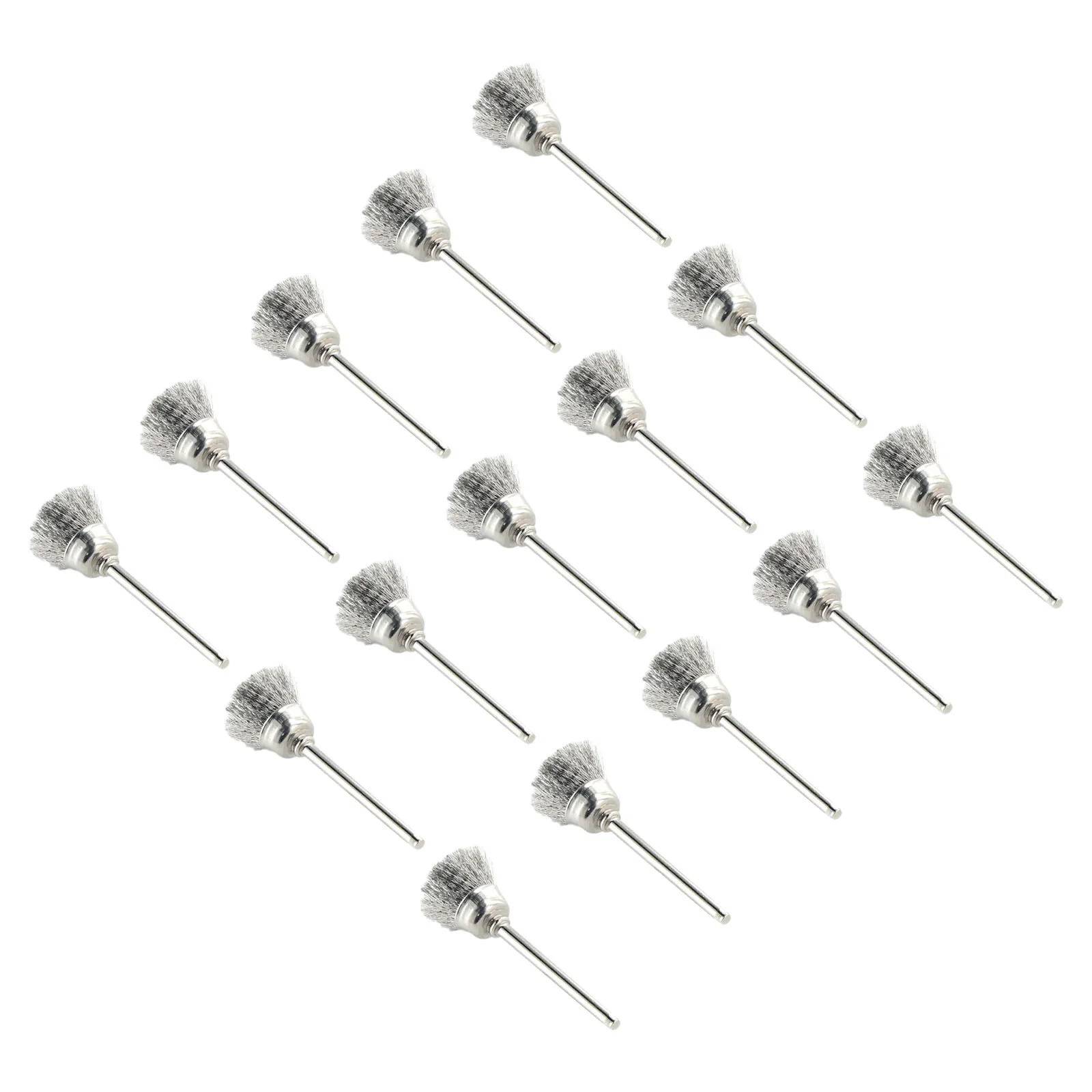 15pcs Stainless Steel Wire Cup Wheel Brushes 15mm Cup Diameter Polishing Brush For RotaryTool Cleaning Hand Tool Accessories