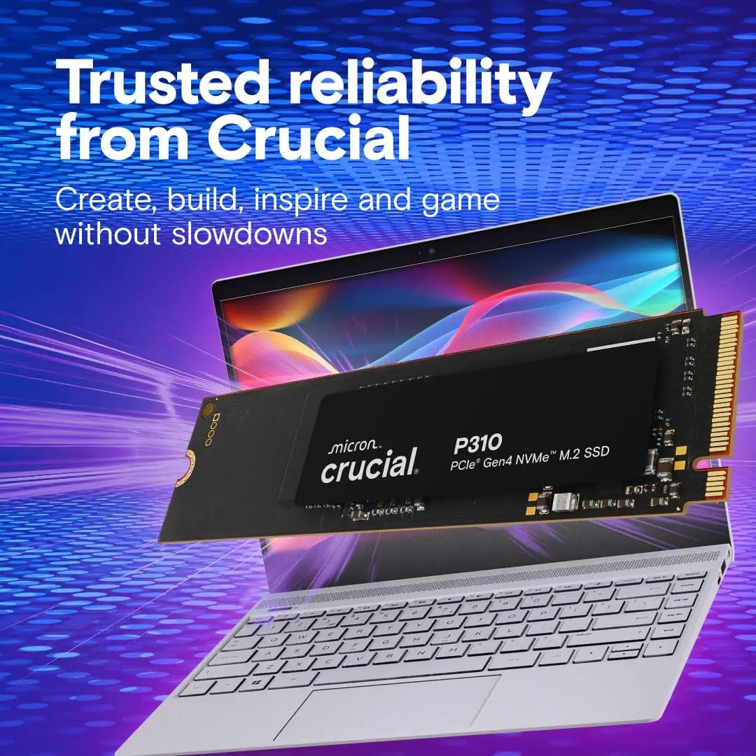 Crucial SSD P310 500GB 1TB 2TB 4TB PCIe Gen4 3D NAND NVMe M.2 2280，Internal Solid State Drive（oem package)
