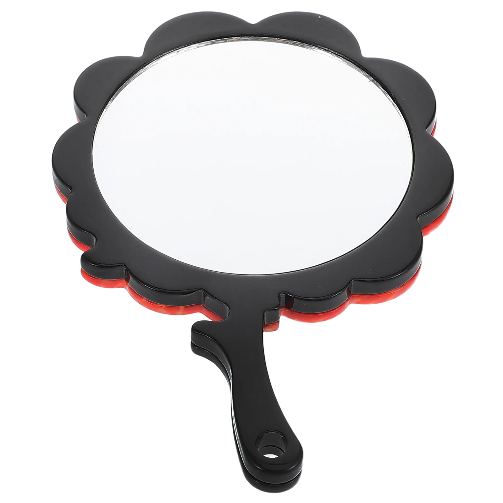 Tragbarer Mini-Spiegel aus Acetat, klar, Baumform, Strass, kompakt, für Damen und Kinder, Make-up, Reisen, kleiner Retro-Handspiegel