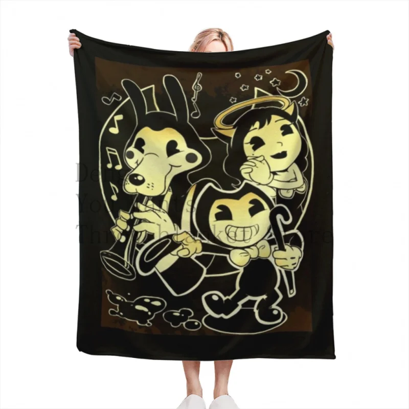 Bendy Boris and Alice Throw Blankets Soft Velvet Blanket Travel Bedding Fleece Blanket