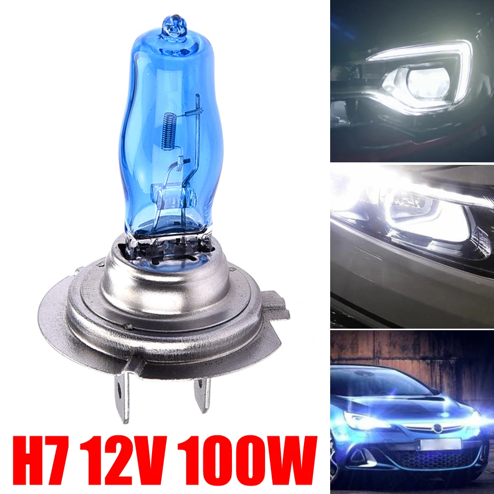HOD H7 하이 퀄리티 전구, 자동차 헤드라이트, 태양광, 울트라 화이트 라이트, 4500K 안개, 100W, 2 개