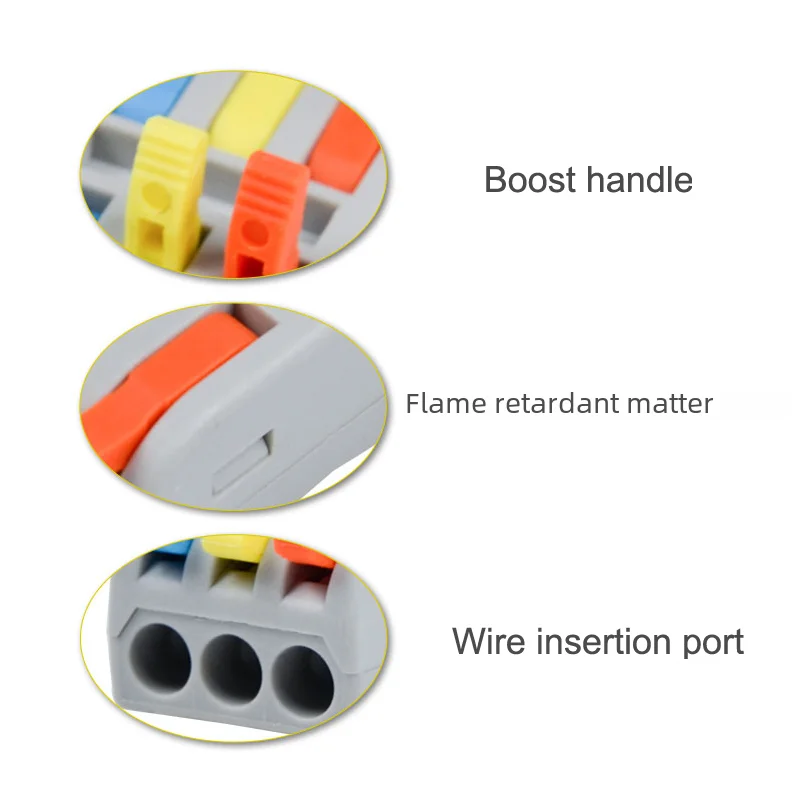 Mini Fast Wire Connector Universal Compact Splitter Lamp Wiring Cable Connector Push-in Conductor Terminal Block