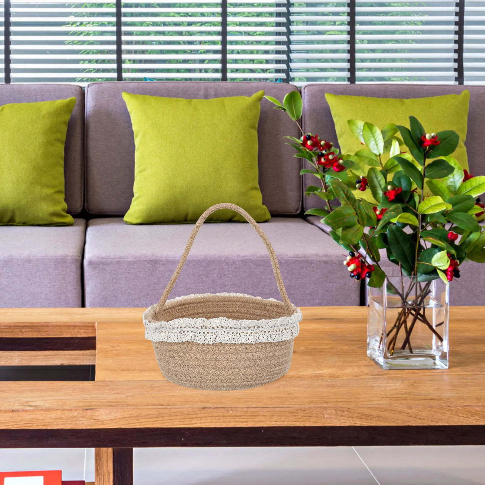 

Cotton Rope Storage Basket Woven Container Laundry Hamper Decorative Boxes for Closet Shelf Wardrobe Nursery Playroom