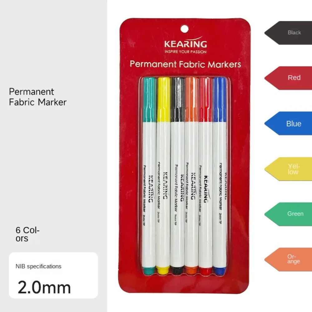 Waterproof Permanent Fabric Markers Drawing Colorfast Fabric Textile Marker Pen Indelible Painting Permanent Color Pen