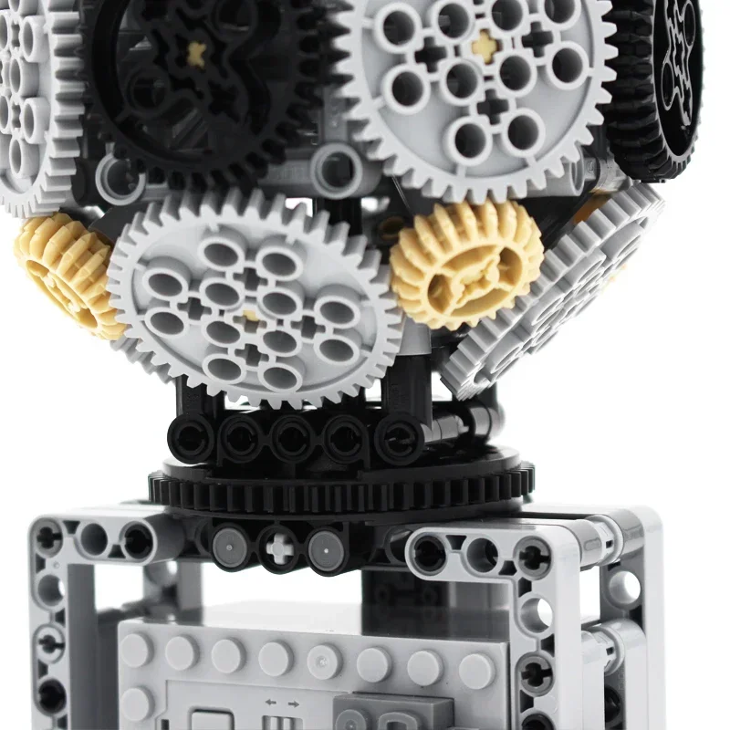 Elektrisch mechanisch eenheidsmodel MOC-bouwsteen Technische stenen Assemblage Autobiografische tandwiel Aardebal met voedingsfunctie