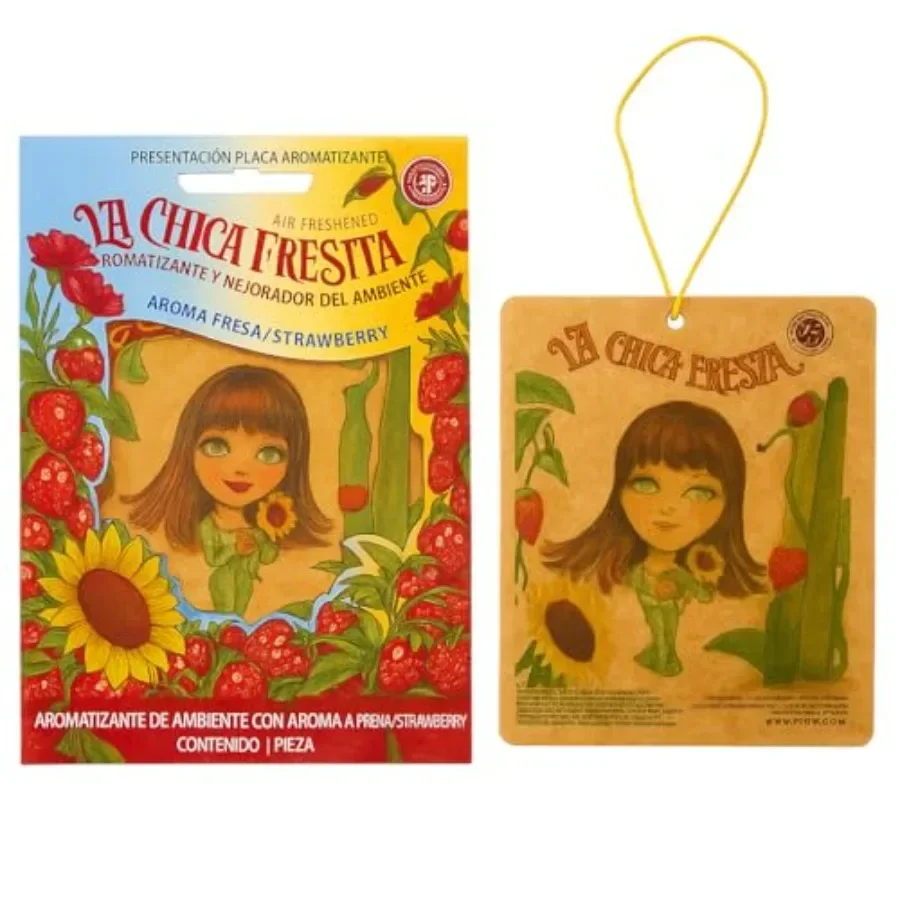 

15 Pcs LA Chica Fresita CAR AIR FRESHENER Aromatizante de Mexico placa Fresa de papel