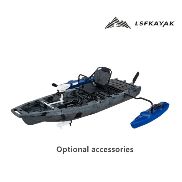 جديد وحدات الصيد كاياك 10ft دواسة القدم دواسة واحدة محرك الجلوس على أعلى الزورق #2