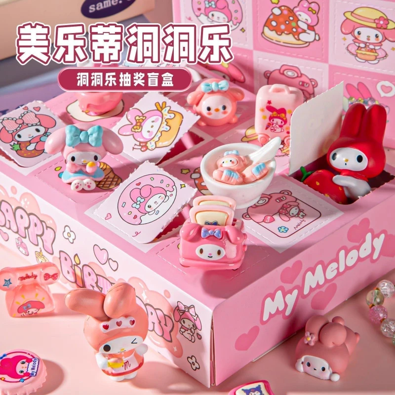 

Набор из 12 мини-фигурок Sanrio Surprise Blind Box: Cinnamoroll, Kuromi, My Melody. Игровой набор с отверстиями для вытягивания, игрушка-сюрприз для детей на день рождения.