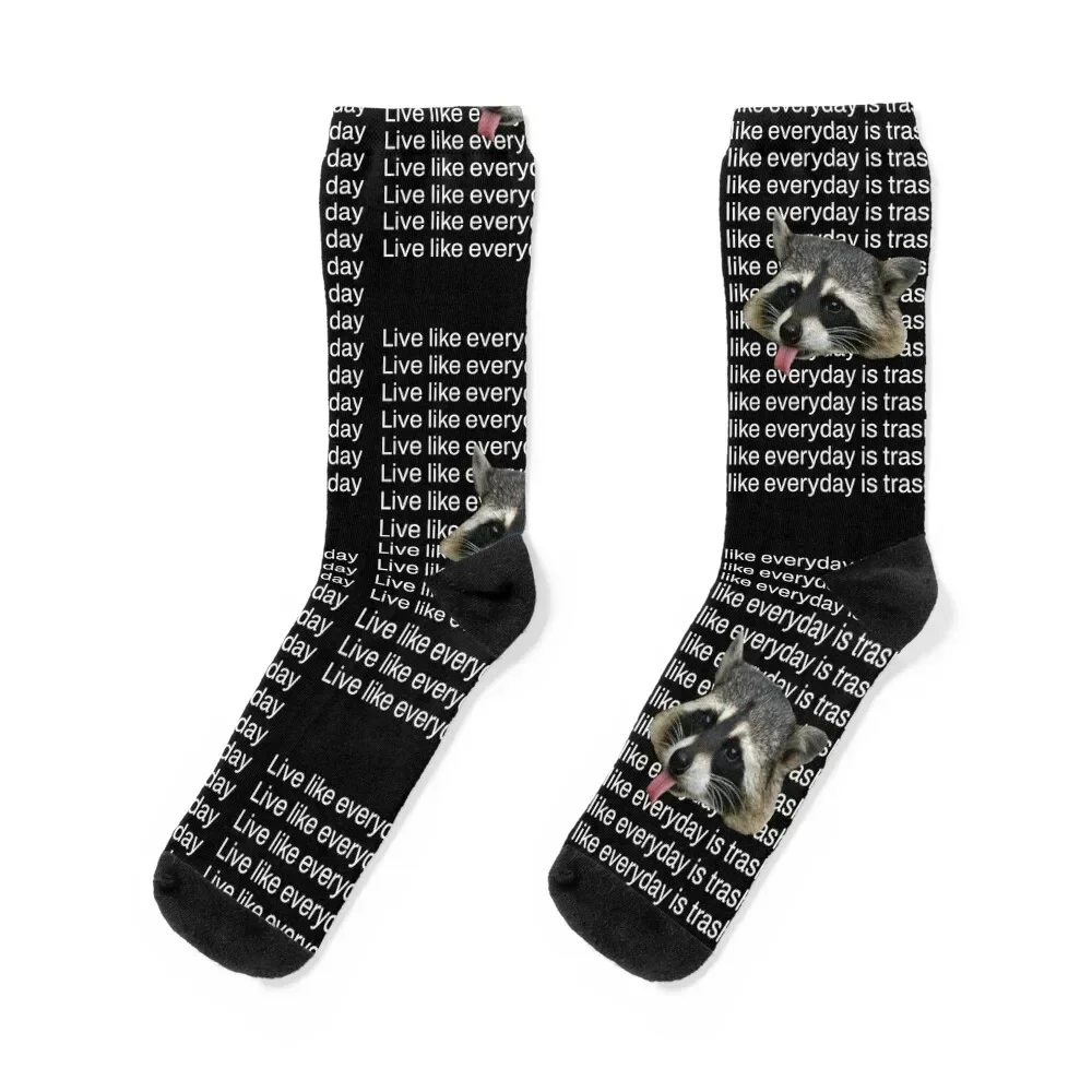 

Live like everyday is trash day Socks christmass gift short hiking Socks For Man Women's