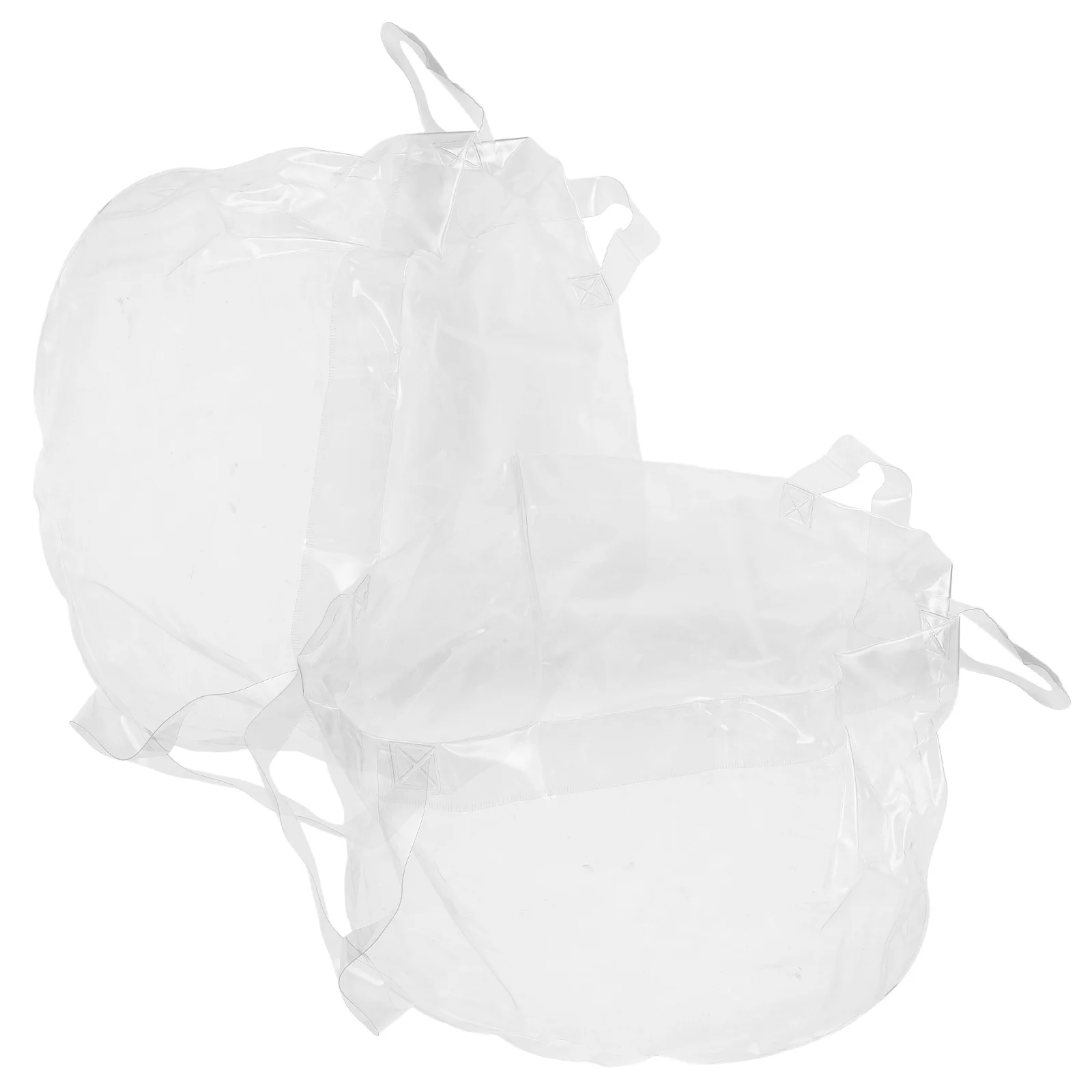 

2pcs Collapsible 12L Clear Water Bucket With Handles Large Capacity Leakproof Portable Washing Basin Camping Outdoor Trips
