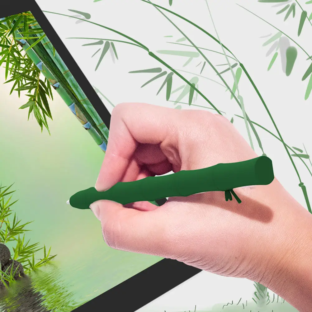 

Silicone Sleeve Bamboo Texture Stylus Cover Anti-Slip For Pencil 1 Pencil Protector Accessory Touch Pen Tablet Pc Parts