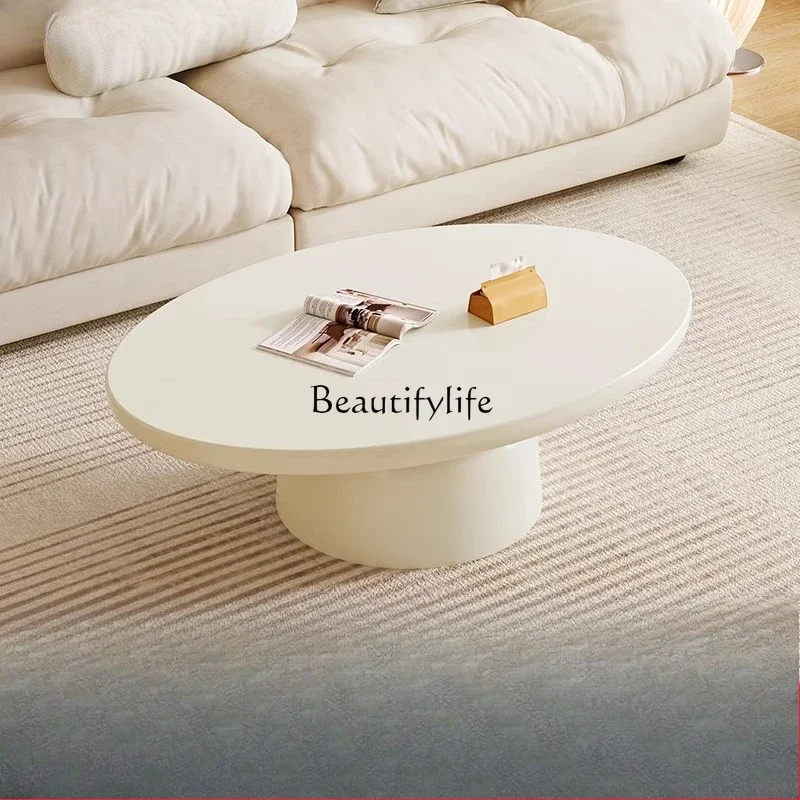 

ls 42 Cream wind coffee table living room oval modern simple coffee table