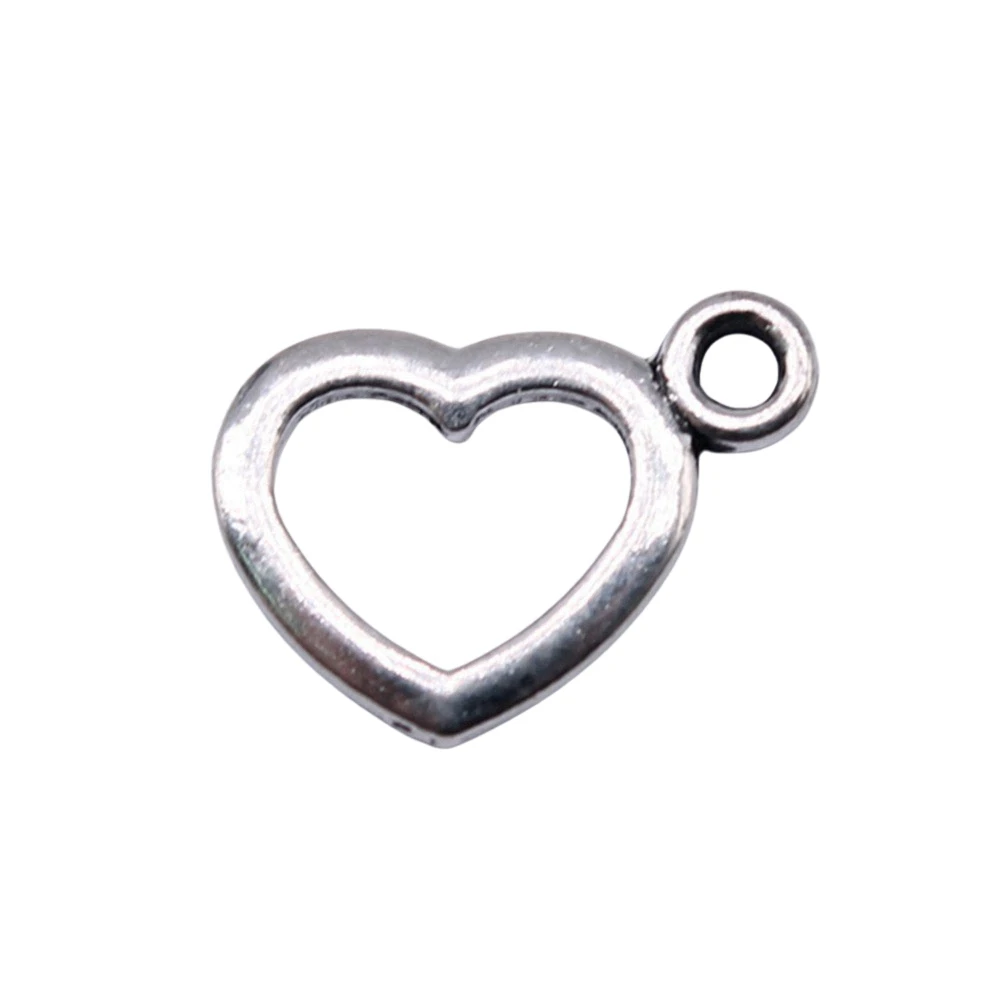 Bag Charm Hollow Heart Charms Jewelry Tools 13x9mm 40pcs