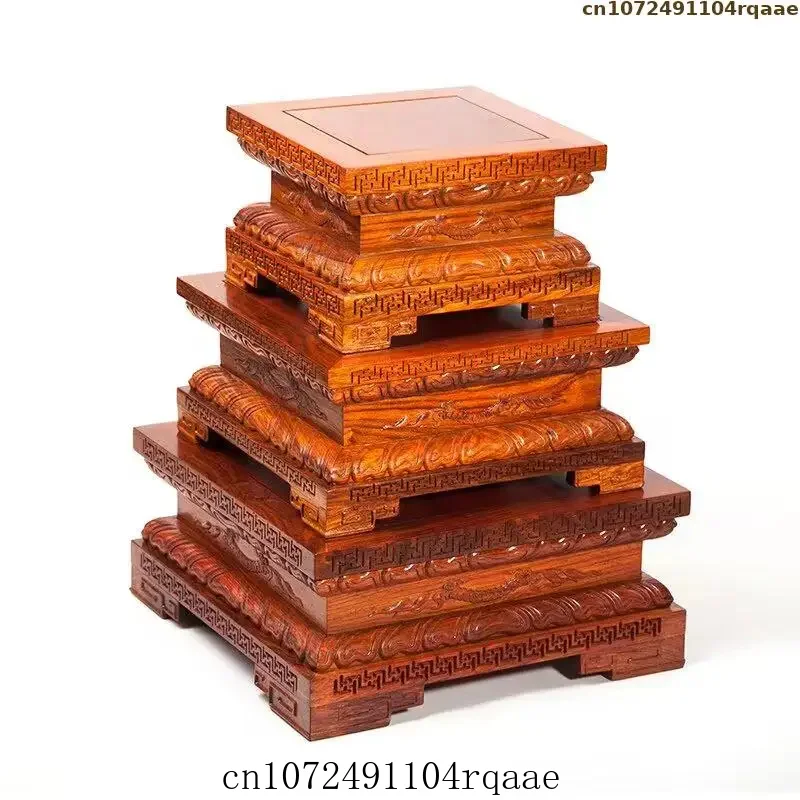 Wooden Display Stand Base for Buddha Statue, Jesus Figure, Jewelry, Home Altar Decor | Offering Pedestal for Temple/Shrine