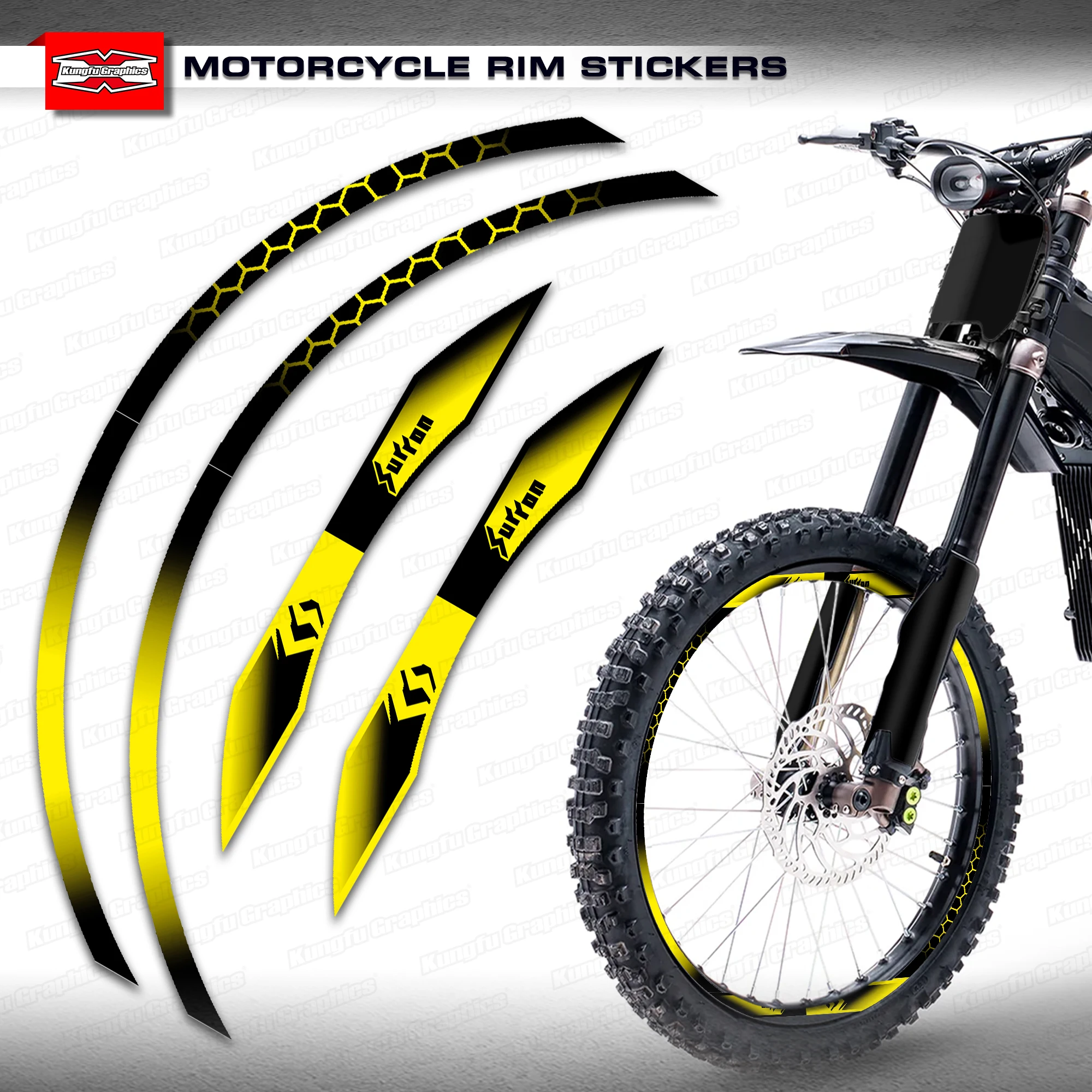 

Лента KUNGFU GRAPHICS для мотокросса для рестайлинга Ultra Bee Light Bee, желто-черная