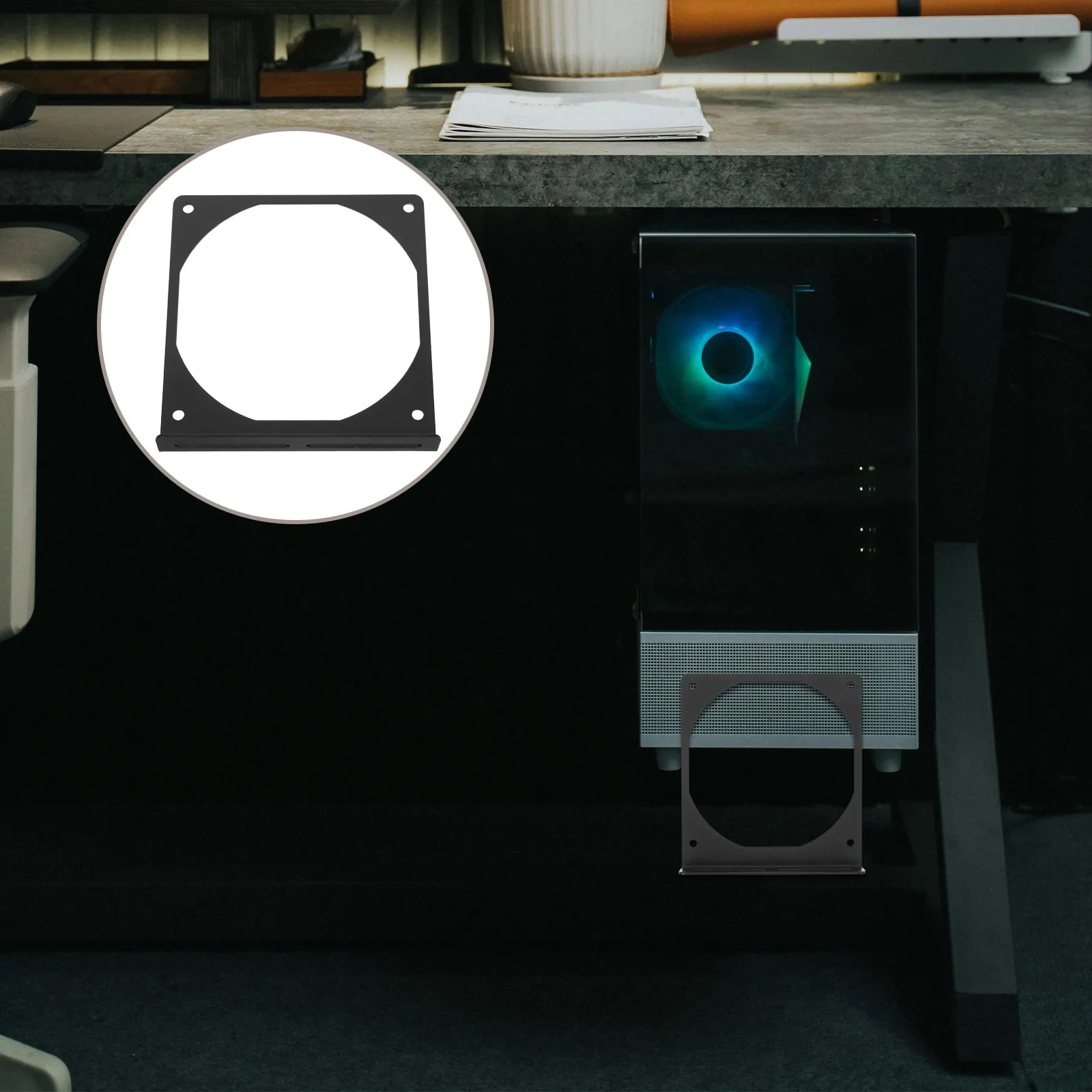 

Внешний кронштейн для вентилятора компьютера, металлическая монтажная стойка для радиатора-охладителя, простая установка, стабильное охлаждение для системы охлаждения корпуса ПК