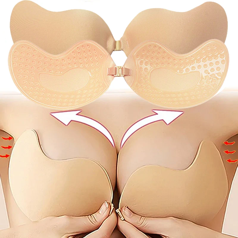 

New Silicone Chest Stickers Lift Up Nude Bra Self Adhesive Bra Nude Invisible Push Up Cover Bra Pad Sexy Strapless Breast Petals