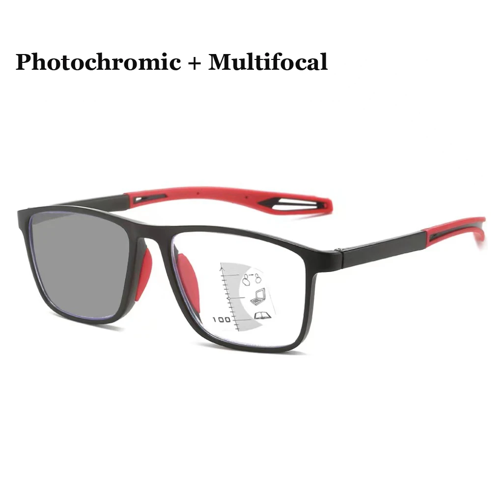 Intelligente photochrome Presbyopie-Brille TR90 Sport-Progressive multifokale Lesebrille fertig in der Nähe und in der Ferne Bifokale Brille – Detail 27