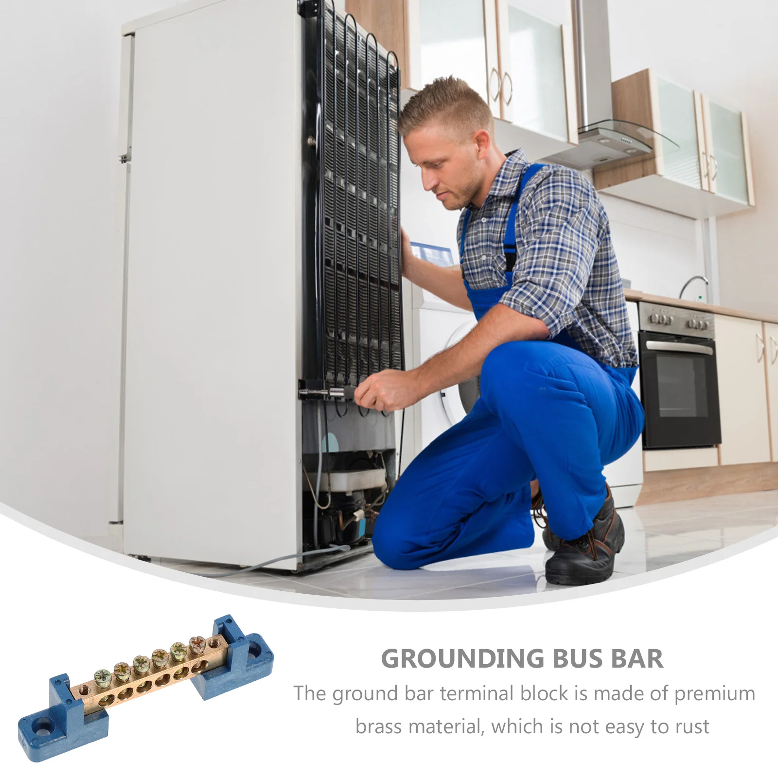 

6 Positions Terminal Block Brass Grounding Bus Bar for Car Boat Marine Caravan 5pcs Screw Terminal Strip Electrical Connection