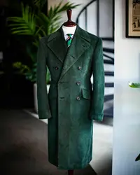 Veste de smoking à revers cranté en velours côtelé pour hommes, blazer à double boutonnage, manteau long, robe de Rhde mariage personnalisée