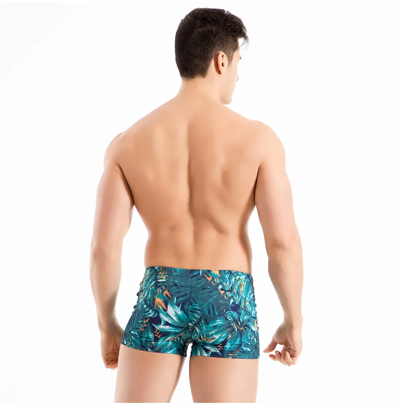 New Quick Dry Mens Swim Shorts Summer Weightlifting Surf Vivid Swimwear Beach Short Male Stylish Short