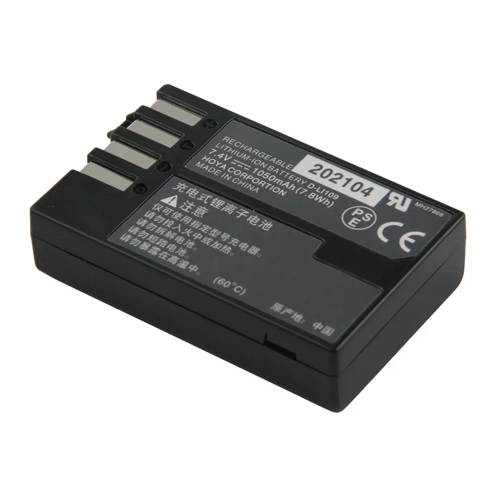 Replacement Battery D-LI109 1050mAh For Pentax K30 K50 K70 K500 KR KS1 KS2 K-30 K-50 K-70 K-500 K-R K-S2 K-S1 Quality Batteries