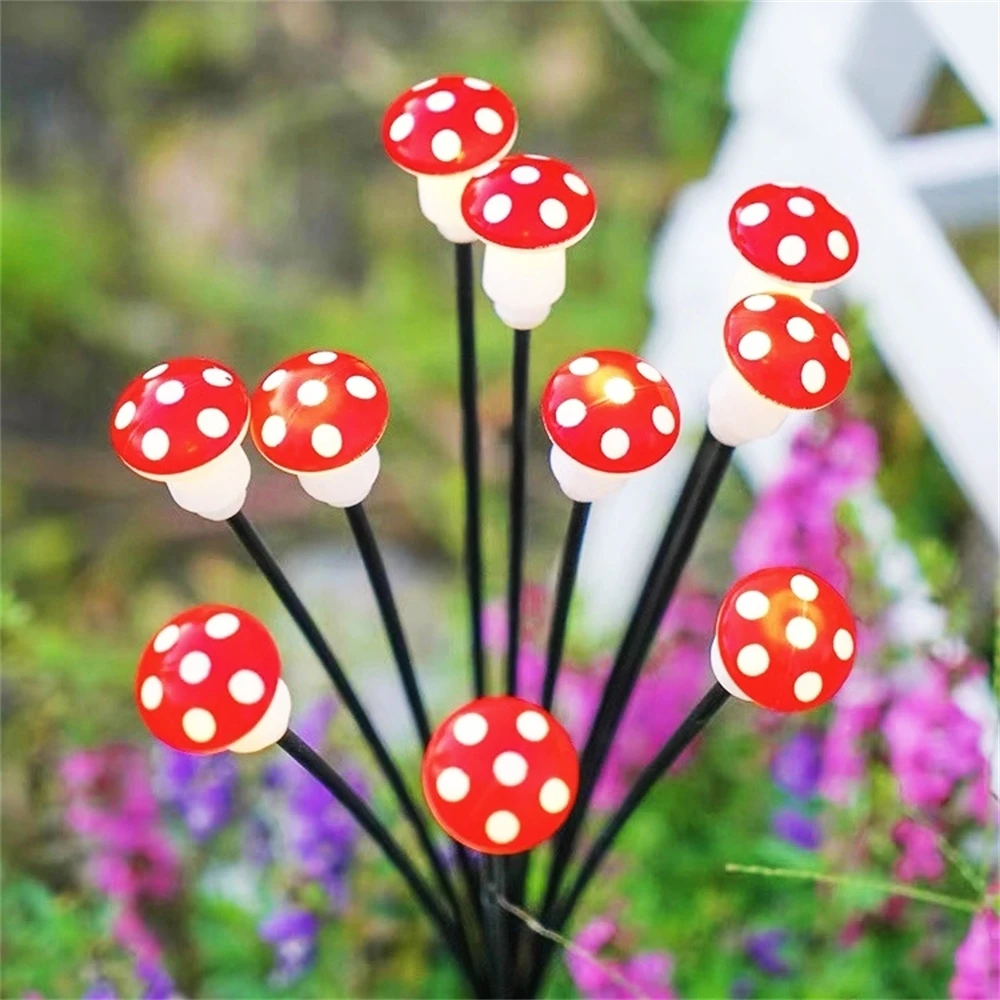 

Solar Outdoor Decorative Lights Mushroom Firefly Sway Lights for Outside Garden Decor, Yard Patio Pathway Landscape Decorations