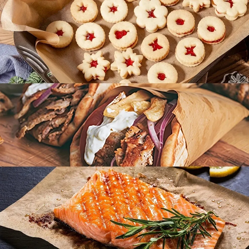 5m Parchment Paper Baking Sheets Non-Stick Precut Baking Liners for Oven Air Fryer Grilling Mat Steaming Bread Cookies