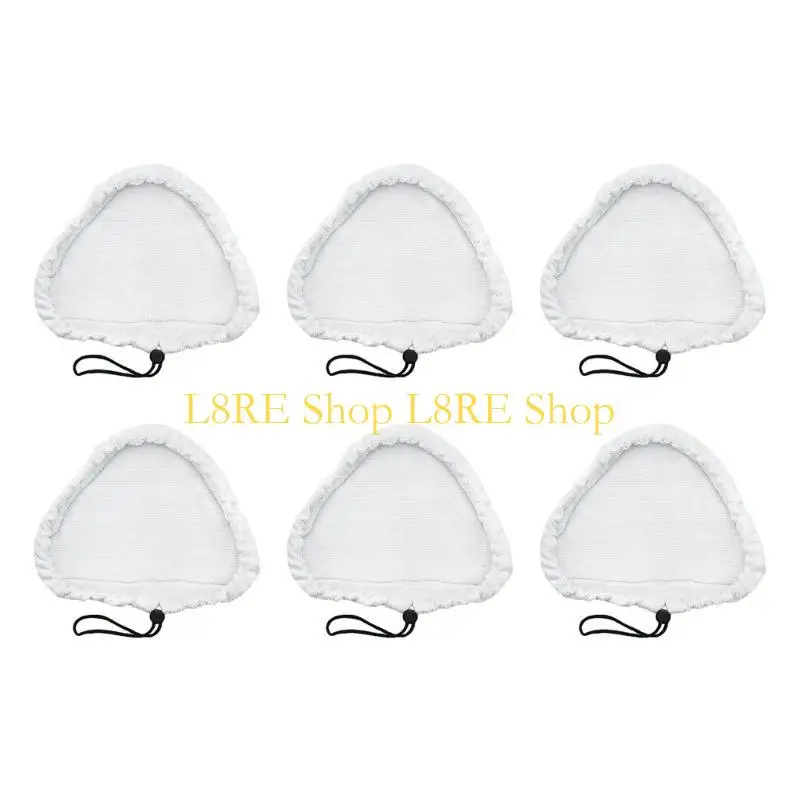L8RE 3/6/8Pcs Microfiber Steam Mops Replacement Triangles Mops Pads Fit for H20 S302