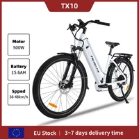 TX10 Urban Commuter E-Bike 500W 48V19.2Ah Long Range CST 27.5x2.4 Tires 9-Speed & Hydraulic Brakes Lockable Suspension Fork