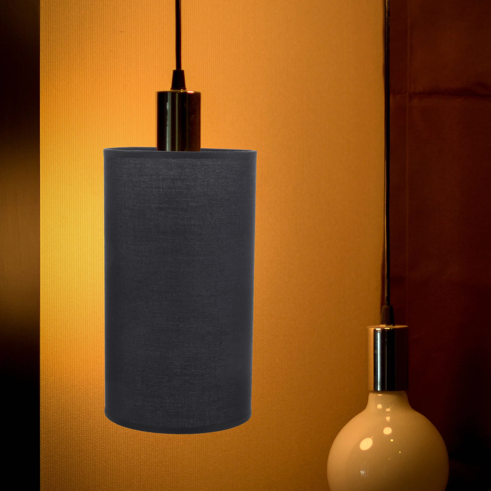 

Fabric Lamp Shades TC Black E27 4.2cm Hole DIY Desk Table Floor Lamp Cover Replacement Home Office Bedroom Accessories
